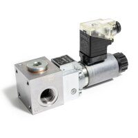 Delimon 38152M001 - 2/2-Wege-Magnetventil - 24VDC - mit Anschlußblock G1/2 - mit Stecker mit LED
