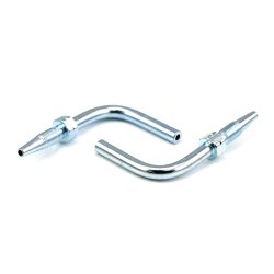 BEKA MAX Rohrstutzen 90° - Ø 6 mm - 45,1 mm / 32,7 mm (L) - Für Hochdruckschlauch Ø 4x8,6 mm - Ohne Nut - Stahl