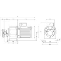 Elektro-Zahnradpumpe mit Montagefu&szlig; - 230/400 Volt - 0,55 kW - 7,4 l/min - 25 bar Ausgangsdruck - G 1/2&quot; IG