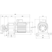 Elektro-Zahnradpumpe mit Montagefu&szlig; - 230/400 Volt - 0,55 kW - 10,2 l/min - 15 bar Ausgangsdruck - G 1/2&quot; IG
