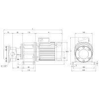 Elektro-Zahnradpumpe mit Montagefu&szlig; - 230/400 Volt - 0,55-1,5 kW - 62,7 l/min - 3-8 bar Ausgangsdruck - G 1 1/4&quot; IG