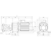 Elektro-Zahnradpumpe mit Montagefu&szlig; - 230/400 Volt - 0,75-1,5 kW - 97,7 l/min - 2-5 bar Ausgangsdruck - G 1 1/2&quot; IG