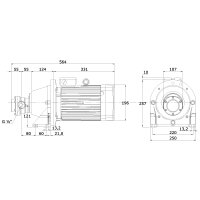 Elektro-Zahnradpumpe FOM 310 - 230/400 Volt - 2,2 kW - G 1/2" - 7,4 l/min - 100 bar - NBR-Wellendichtring - Medientemperatur -10°C bis +60°C