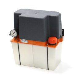 BEKA MAX - Mini - Einleitungspumpe - Fließfett - 230V AC - ohne Steuerung - 3 Liter Kunststoff Behälter - Druckanschluss links