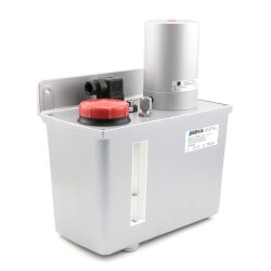 BEKA MAX - Pneumatikpumpe - für Öl - 15 cm³/Hub - 6 Liter Stahlblech Behälter - 3/2 Wege Magnetventil - Auslass rechts
