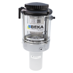 BEKA MAX - Pneumatikpumpe - für Öl - 10 cm³/Hub - 2 Liter Kunststoff Behälter - 3/2 Wege Magnetventil - Auslass rechts