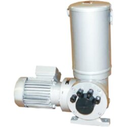 BEKA MAX - Fettschmierpumpe - Motor 0,37 kw - 4,0 kg Stahlblech Behälter - 4 Auslässe - Übersetzung 560: 1