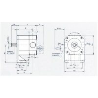 BEKA MAX - Zahnradpumpe - Baureihe UI - Innenzahnradpumpe -Fußpumpe - Antrieb mit Welle - mit DBV - Ölrückführung - Förderrichtung links - 4 l/min