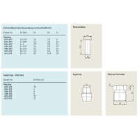 SKF Überwurfschraube - für Kegelringe - M8x1 (d1) auf Ø 4 mm - Messing