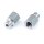SKF Durchgangsstück mit kegeligem Gewinde - Für Rohr Ø 4 mm - M8x1 keg (d1) auf M8x1 (d2) - 17 mm (l1) - Stahl verzinkt