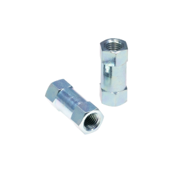 SKF Rohrverbinder - Muffe - M8x1 (d2) auf M8x1 (d3) - Für Rohr Ø 4 mm - 27 mm (l) - Stahl verzinkt