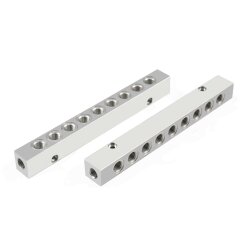 SKF Verteilerleiste - 9er - M10x1 (d1) - 9 x M10x1 (d2) - Für Rohr Ø 6 mm - Al-Legierung