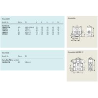 SKF Kreuzstück - M16x1,5 (d1) - Für Rohr Ø 10 mm - 50 mm (l1) - Aluminium