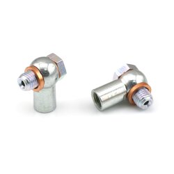 SKF Schwenkverschraubung in Knieform - Für Rohr Ø 4 mm - M6x0,75 (d1) auf M8x1 (d2) - Stahl, verzinkt