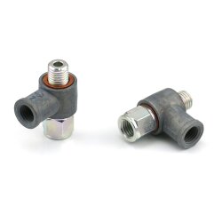 SKF Schwenkverschraubung in L-Form - M14x1,5 (d1) auf M10x1 (d2) auf M14x1,5 (d3) - Für Rohr Ø 6 / 8 mm