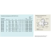 SKF Schwenkverschraubung in T-Form - M8x1 (d1) auf M8x1 (d2) - Für Rohr Ø 4 mm