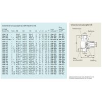 SKF Schwenkverschraubung in T-Form - M8x1 (d1) auf M8x1 (d2) - Für Rohr Ø 4 mm