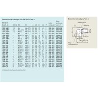 SKF Schwenkverschraubung in T-Form - M8x1 (d1) auf M8x1 (d2) - Für Rohr Ø 4 mm