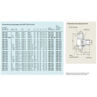 SKF Schwenkverschraubung in T-Form - M8x1 (d1) auf M8x1 (d2) - F&uuml;r Rohr &Oslash; 4 mm