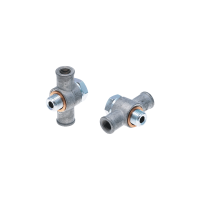 SKF Schwenkverschraubung in T-Form - M10x1 (d1) auf M8x1 (d2) - Für Rohr Ø 4 mm