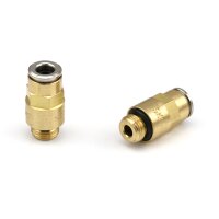 SKF Gerader Steckverbinder mit zylindrischem Gewinde - Für Rohr Ø 4 mm - M8x1 (G) - Messing - NBR-Dichtung