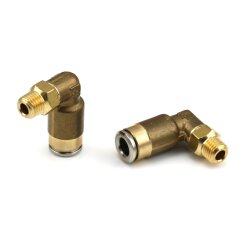 SKF Schwenkverschraubung mit kegeligem Gewinde - steckbar - M6 keg (G) - Für Rohr Ø 4 mm - Messing - NBR-Dichtung