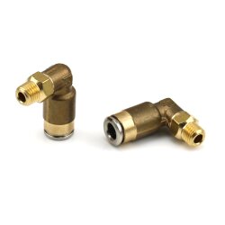 SKF Schwenkverschraubung mit kegeligem Gewinde - steckbar - M10x1 keg (G) - Für Rohr Ø 6 mm - Messing - NBR-Dichtung