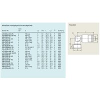 SKF Kniestück mit kegeligem Gewinde - R 1/8 keg (G) - Für Rohr Ø 4 mm - Messing / Stahl verzinkt - Dichtung: NBR