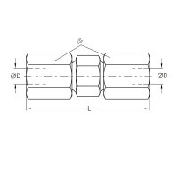 SKF Gerader Verbinder - Für Rohr Ø 18 mm (d) auf 18 mm (d1) - Stahl - Bauform: L