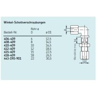 SKF Winkel-Schottverschraubung - Ø 12 mm auf Ø 12 mm - Stahl - Bauform: L