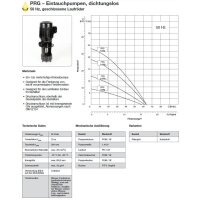 Spandau K&uuml;hlwasserpumpe - 230/400 Volt - PRG 6 - Eintauchtiefe: 160 mm - 62 l/min