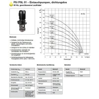 Spandau K&uuml;hlwasserpumpe - 230/400 Volt - PS 0302 - Eintauchtiefe: 520 mm - 1100 l/min