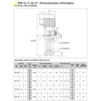 Spandau Eintauchpumpen - 230/400 Volt - PRA 5 H - Eintauchtiefe: 220 mm - 48 l/min