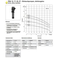 Spandau Eintauchpumpen - 230/400 Volt - PRA 7 H - Eintauchtiefe: 170 mm - 95 l/min
