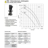 Spandau K&uuml;hlwasserpumpe - 230/400 Volt - PSH  60 - Eintauchtiefe: 550 mm - 640 l/min