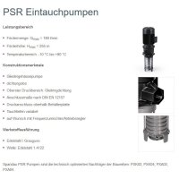 Spandau K&uuml;hlwasserpumpe - 230/400 Volt - PSR  04 - Eintauchtiefe: 137-653 mm - 110 l/min. - 0,37-4 kW