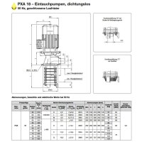 Spandau K&uuml;hlwasserpumpe - 400 Volt - PXA  18 - Eintauchtiefe: 623 mm - 390 l/min