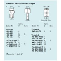 SKF Manometer-Anschlussverschraubung - Für Rohr Ø 6 mm (d) - Messing - L-Reihe - Variante B