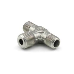 SKF T-Einschraubverschraubung mit Whitworth-Rohrgewinde - R 1/8 keg (d1) - Für Rohr Ø 4 mm (d) - Stahl verzinkt - Bauform: LL