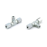 SKF T-Einschraubverschraubung mit Whitworth-Rohrgewinde - G 1/2 (d1) - Für Rohr Ø 15 mm (d) - Stahl verzinkt - Bauform: L