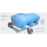 Duraplas Bew&auml;sserungssystem mit Honda Benzinpumpe - 6.000 Liter - 130 l/min - 6 m Schlauch