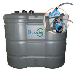 Duraplas AdBlue® Lagertank - 2.000 Liter - 35 l/min - automatische Zapfpistole - digitales Zählwerk