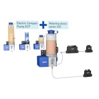 SKF Einleitungspumpe ECP1-100A2X-1U0500 - 24 Volt - 0,5 Liter - Ohne Füllstandsschalter - Ohne Wandhalterung - Mit Behälter für Öl - 1 x Steckverbinder Ø 6 mm