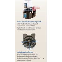 Graco Progressivpumpe G3- für Fett - 2 Liter - 24 VDC - ohne Steuerung - mit Rührflügel und Füllstandsanzeige