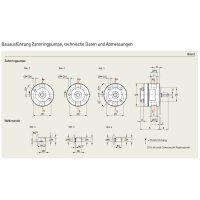 SKF 1-Kreis-Zahnradpumpenaggregat 143 - 12,5 l/min - 50 bar - ohne Motor - ohne Flansch - 20 bis 1000 mm²/s - Dichtung: NBR