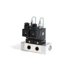 SKF 3/2-Wegemagnetventil 161-120-032+924 - Für Öl - 24 Volt - Aluminium