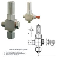 SKF Druckbegrenzungsventil 161-210-032 - Rohrdurchmesser: 6 mm - Öffnungsdruck: 200 bar - Mit T-Stück