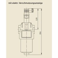 SKF Druckfilter 169-460-185 - 25 &micro;m - NG 40 - mit Reversierventil