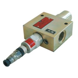 SKF Mengenbegrenzer 24-2703-7390 - SP/SMB 3A2E4/390 - Baugröße: 3 - 13,50 l/min - Düsendurchmesser: 3,90 mm - Mit Signalgeber (Stecker bis 24 V DC, gelbe und grüne LED)