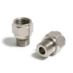 SKF Anschlussstück mit zylindrischem Gewinde - Für Rohr Ø 8 mm - G 1/4 A (d1) auf M14x1,5 (d2) - 23 mm (l1) - Edelstahl